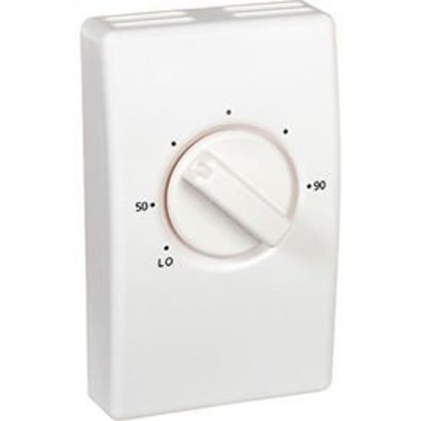 Tpi Industrial Wall Mount Line Voltage Thermostat Single Pole, White S2022H10AA